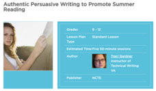 Authentic Persuasive Writing to Promote Summer Reading Lesson Plan
