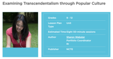 Examining Transcendentalism through Popular Culture Unit Plan
