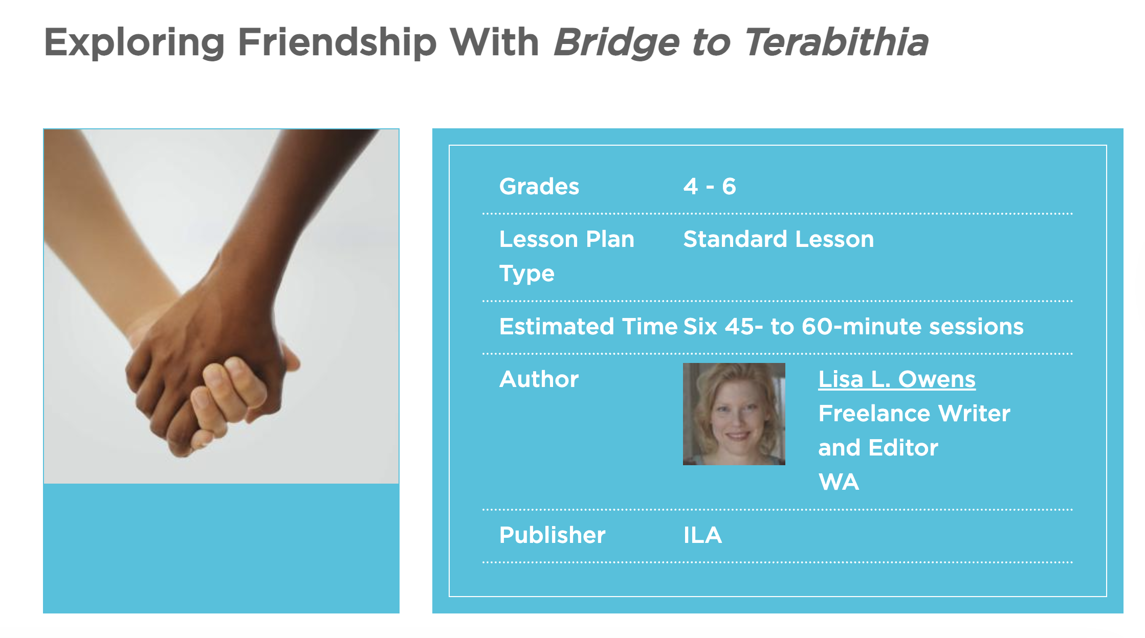 Exploring Friendship with Bridge to Terabithia Lesson Plan
