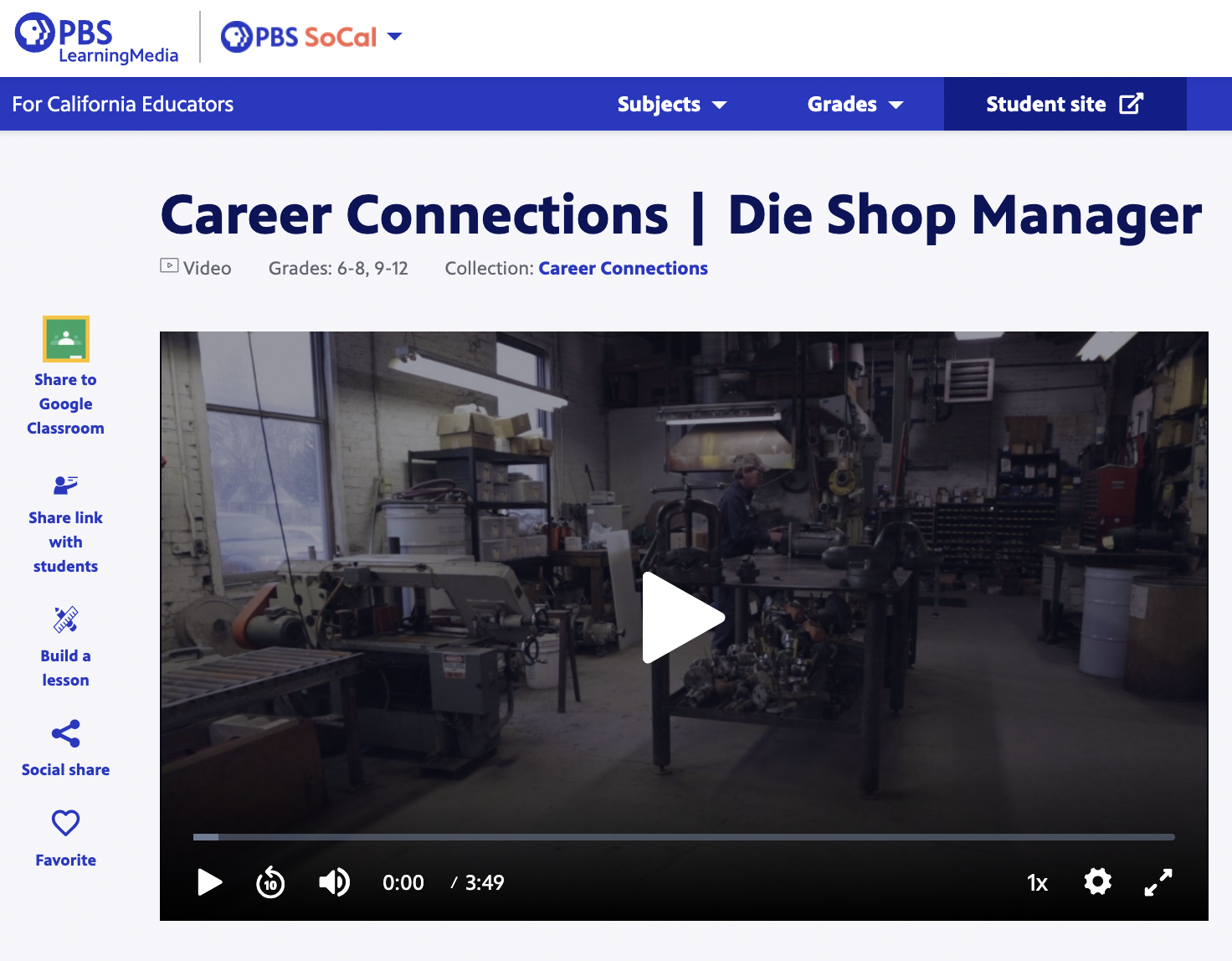 Career Connections | Die Shop Manager Instructional Video