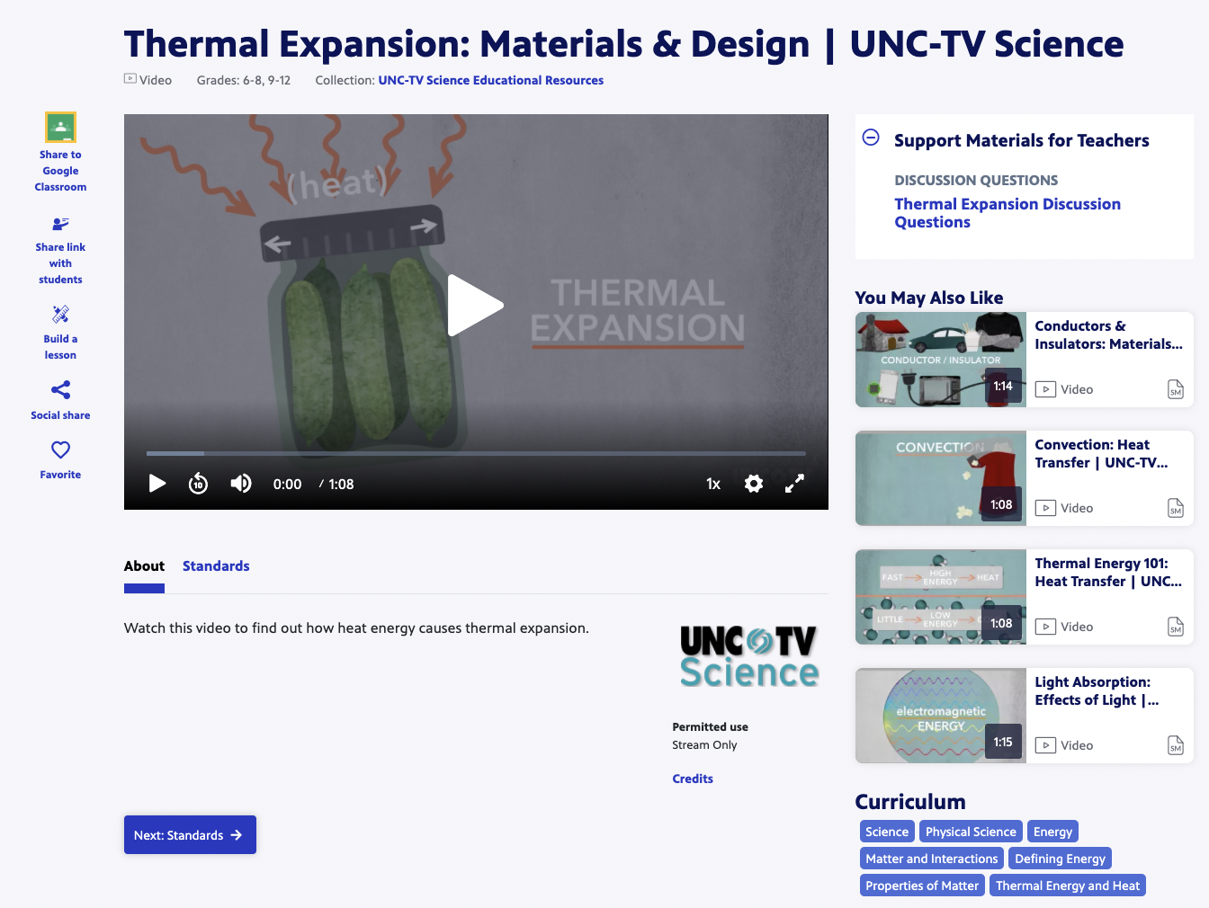 Thermal Expansion: Materials and Design | UNC-TV Science Instructional Video