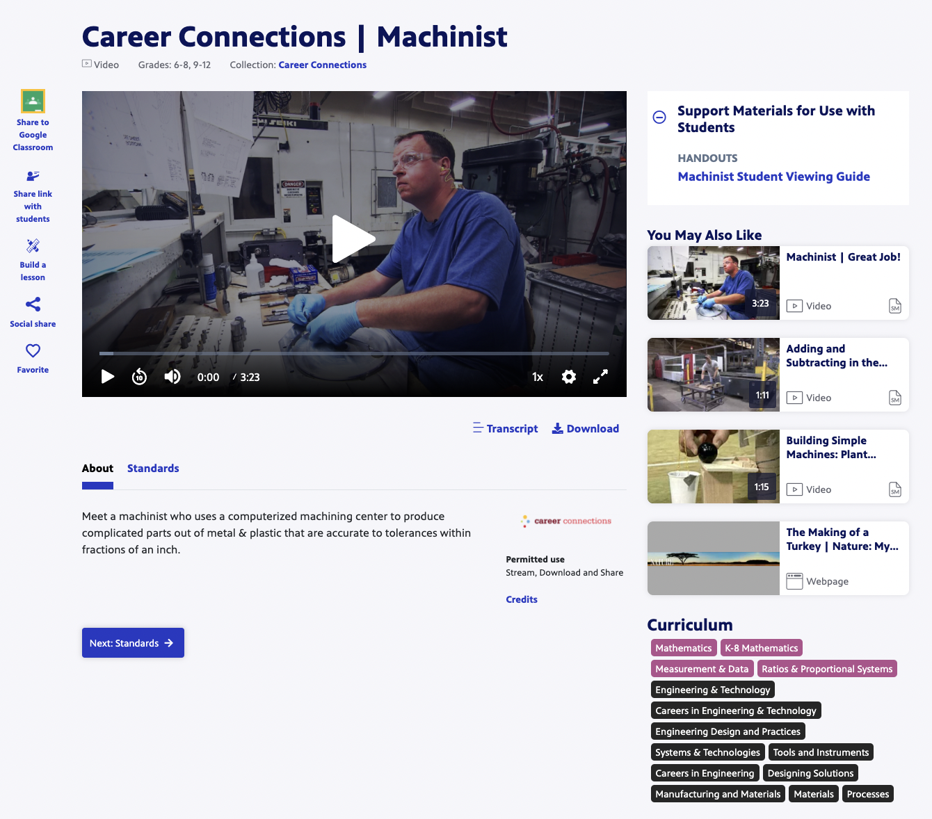Career Connections | Machinist Instructional Video