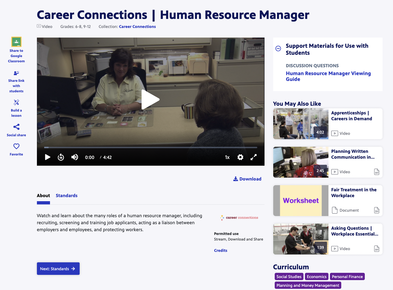 Career Connections | Human Resource Manager Instructional Video