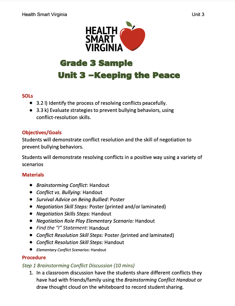 Keeping the Peace Lesson Plan