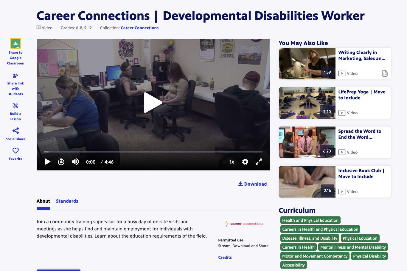 Career Connections | Developmental Disabilities Worker Instructional Video