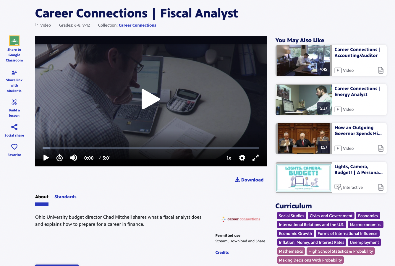 Career Connections | Fiscal Analyst Instructional Video