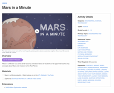 Mars in a Minute Instructional Video