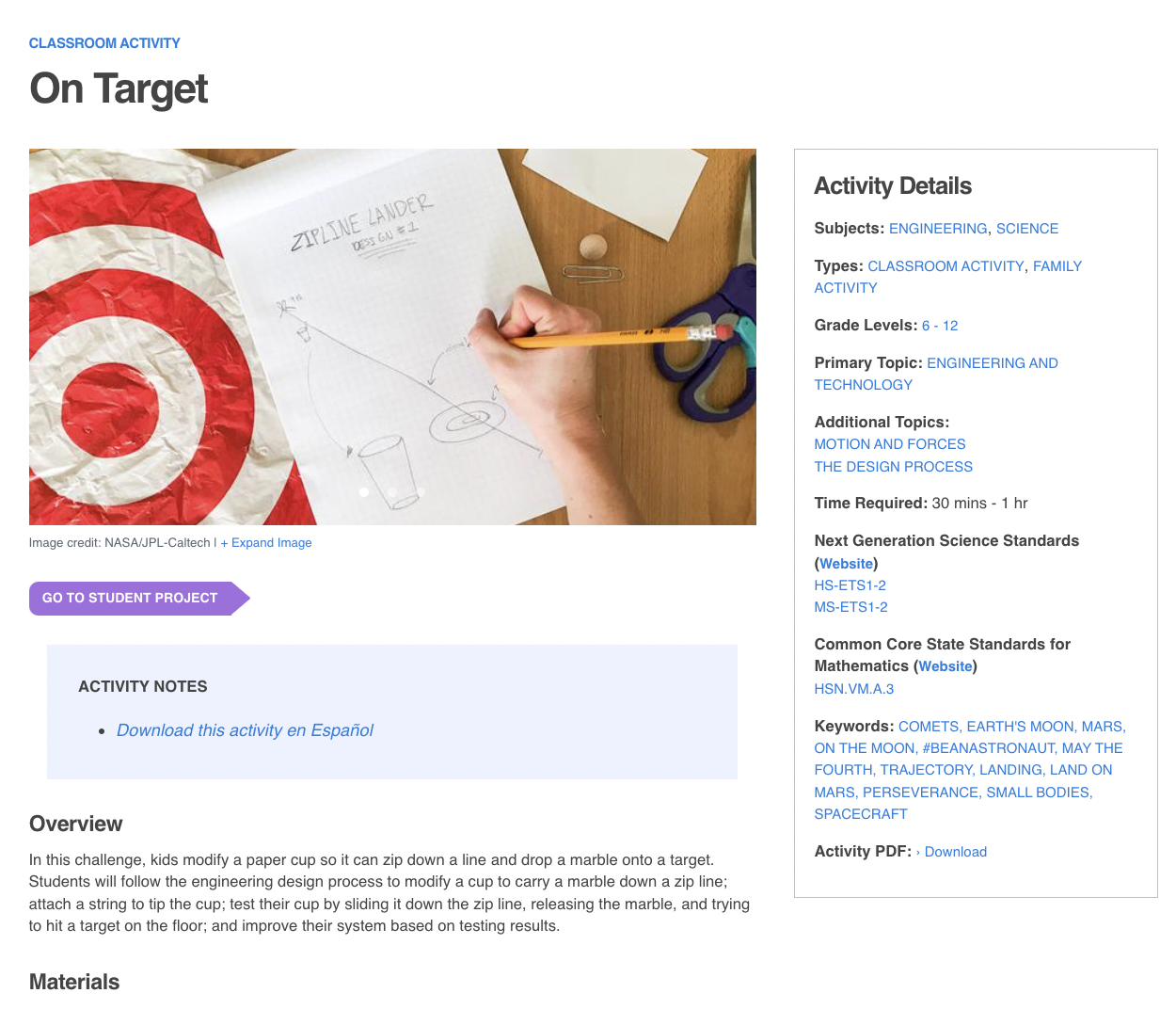 On Target Activity