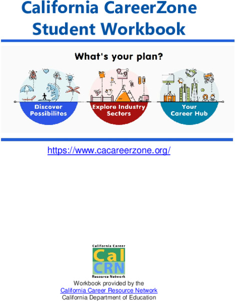 California CareerZone Student Workbook Activity