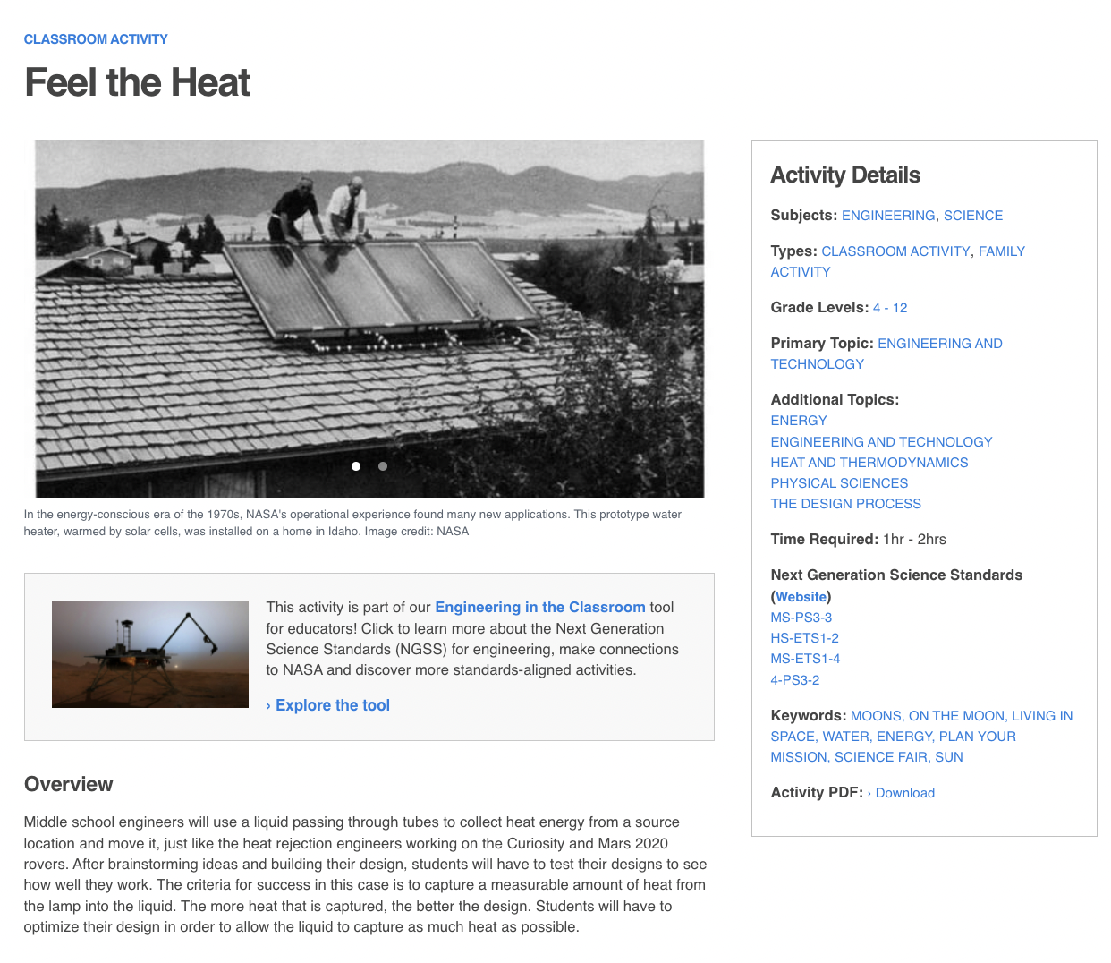 Feel the Heat Activity