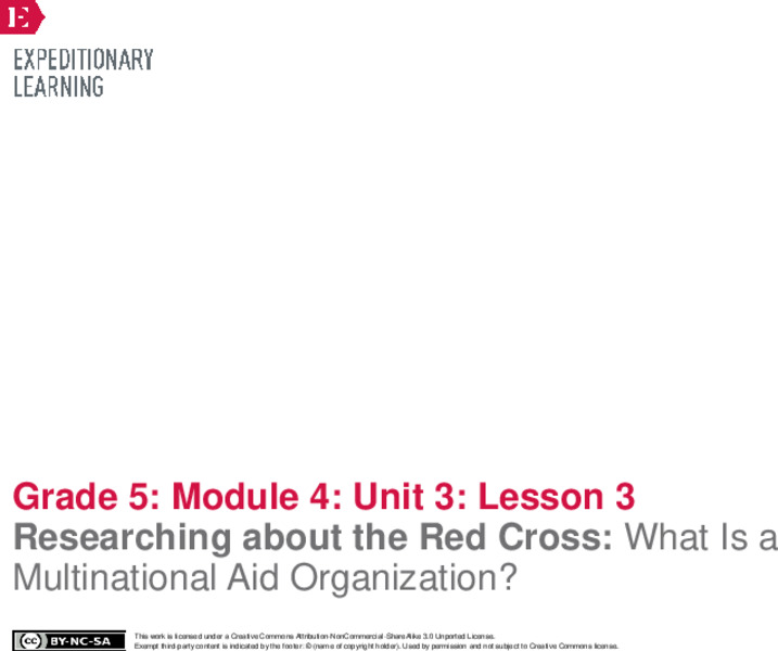 Researching about the Red Cross: What Is a Multinational Aid Organization? Lesson Plan