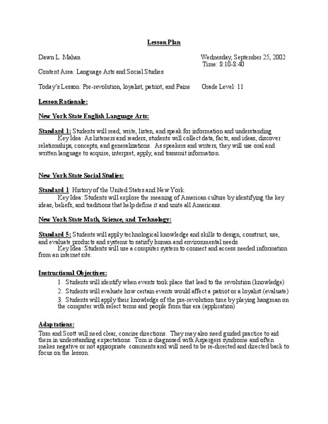 Lesson Plan Lesson Plan