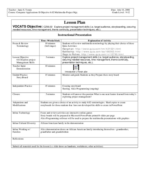 Lesson Plan Lesson Plan