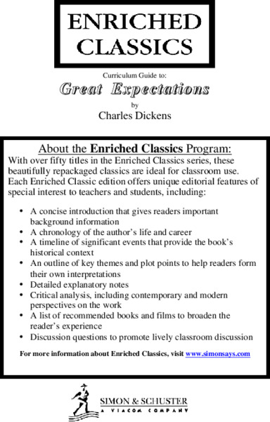 Curriculum Guide to: Great Expectations by Charles Dickens Unit Plan