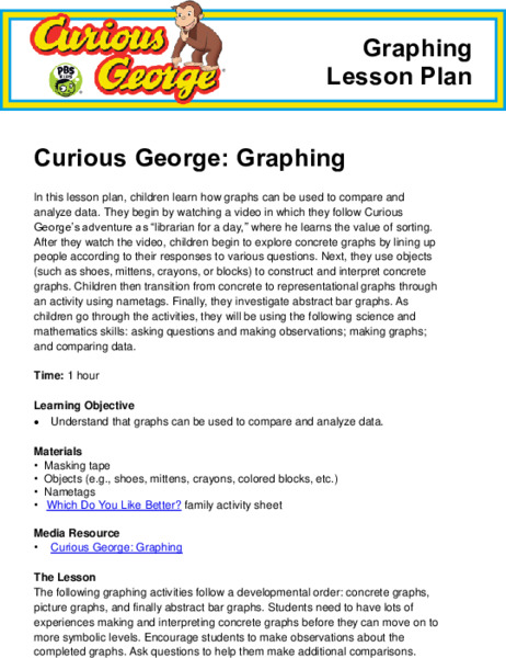 Curious George: Graphing Lesson Plan