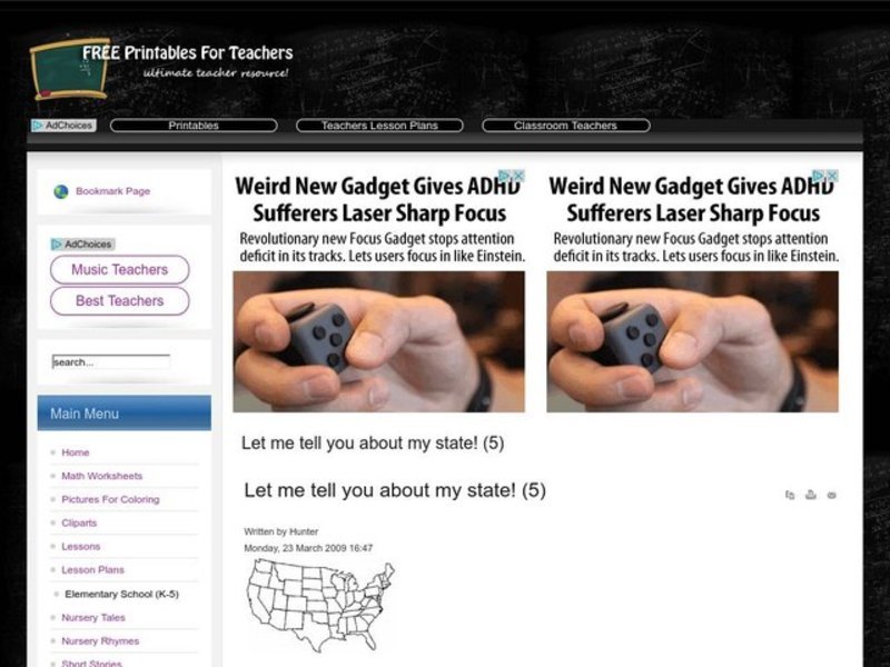 Let Me Tell You About My State Lesson Plan