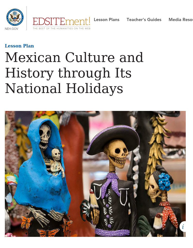 Mexican Culture and History through Its National Holidays Lesson Plan