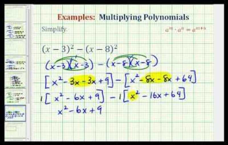 Simplify an Expression Involving Squares of Two Binomials (Example) Instructional Video