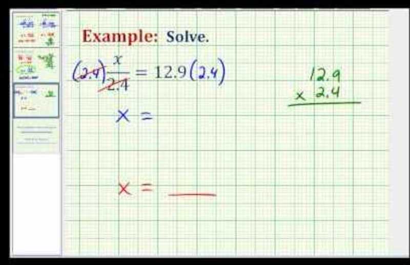 Solve a One Step Equation With Decimals by Multiplying (Example) Instructional Video