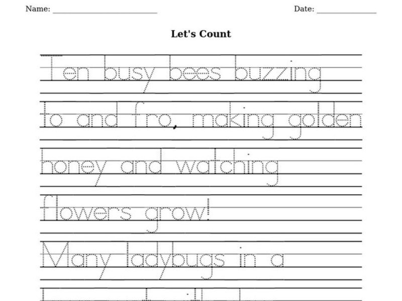 Let's Count Worksheet
