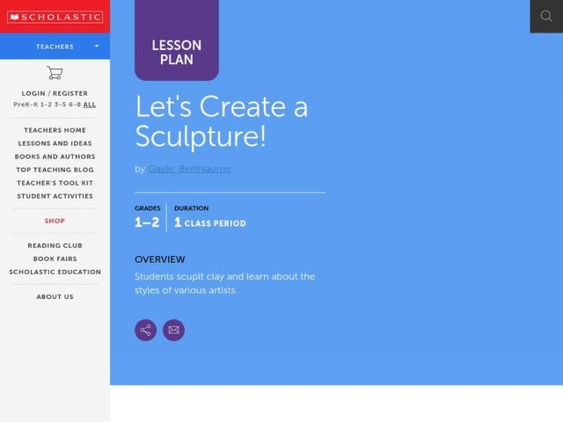 Let's Create a Sculpture! Lesson Plan