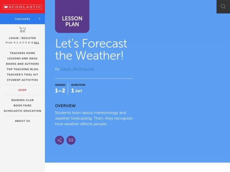 Let's Forecast the Weather! Lesson Plan