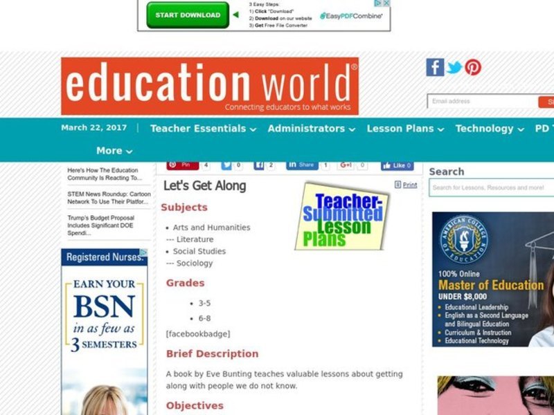 Let's Get Along Lesson Plan