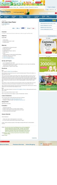 Let's Learn About Plants! Lesson Plan