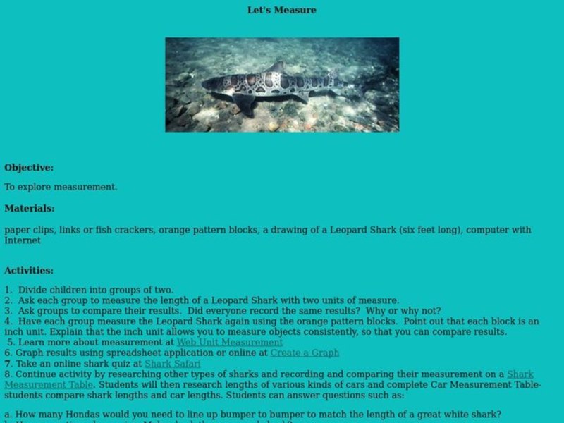 Let's Measure Lesson Plan