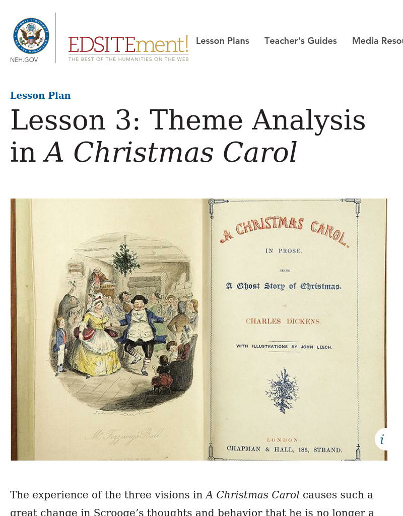 Theme Analysis in A Christmas Carol Lesson Plan