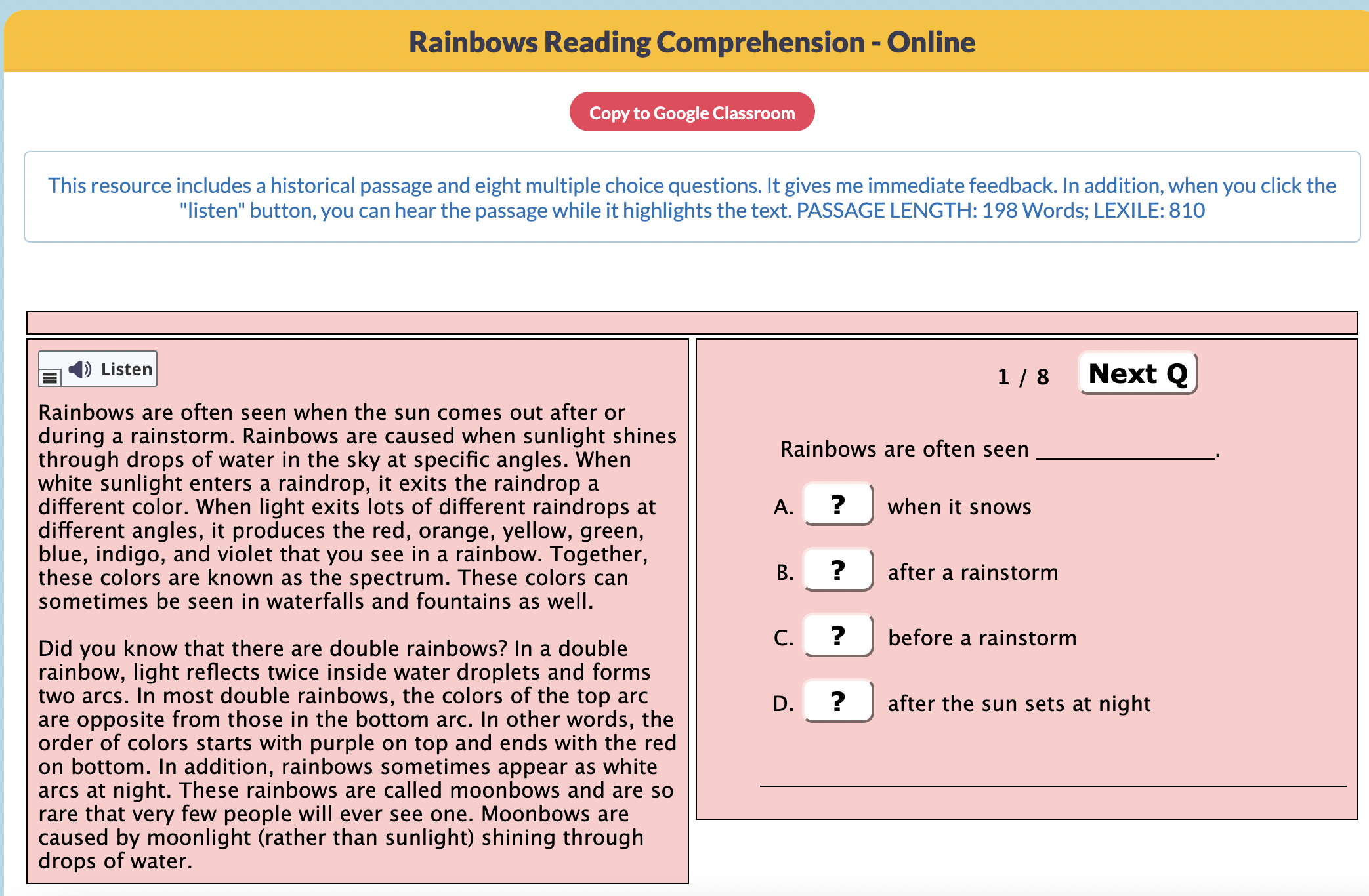 Rainbows Interactive