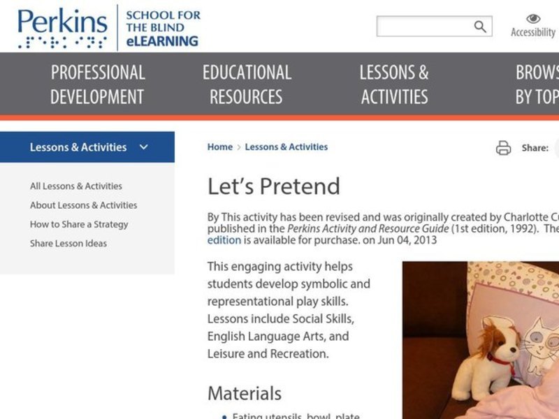 Let's Pretend Lesson Plan