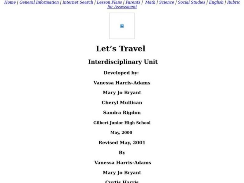 Let's Travel Lesson Plan