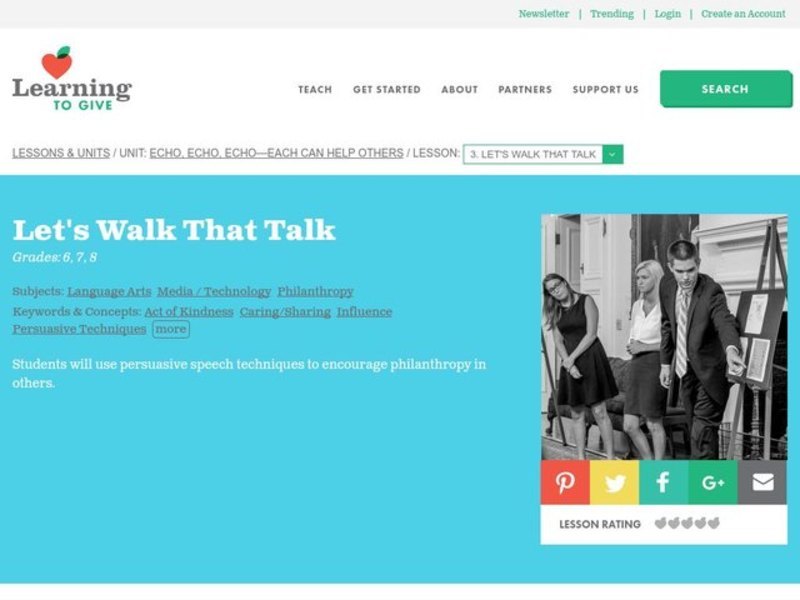 Let's Walk That Talk Lesson Plan