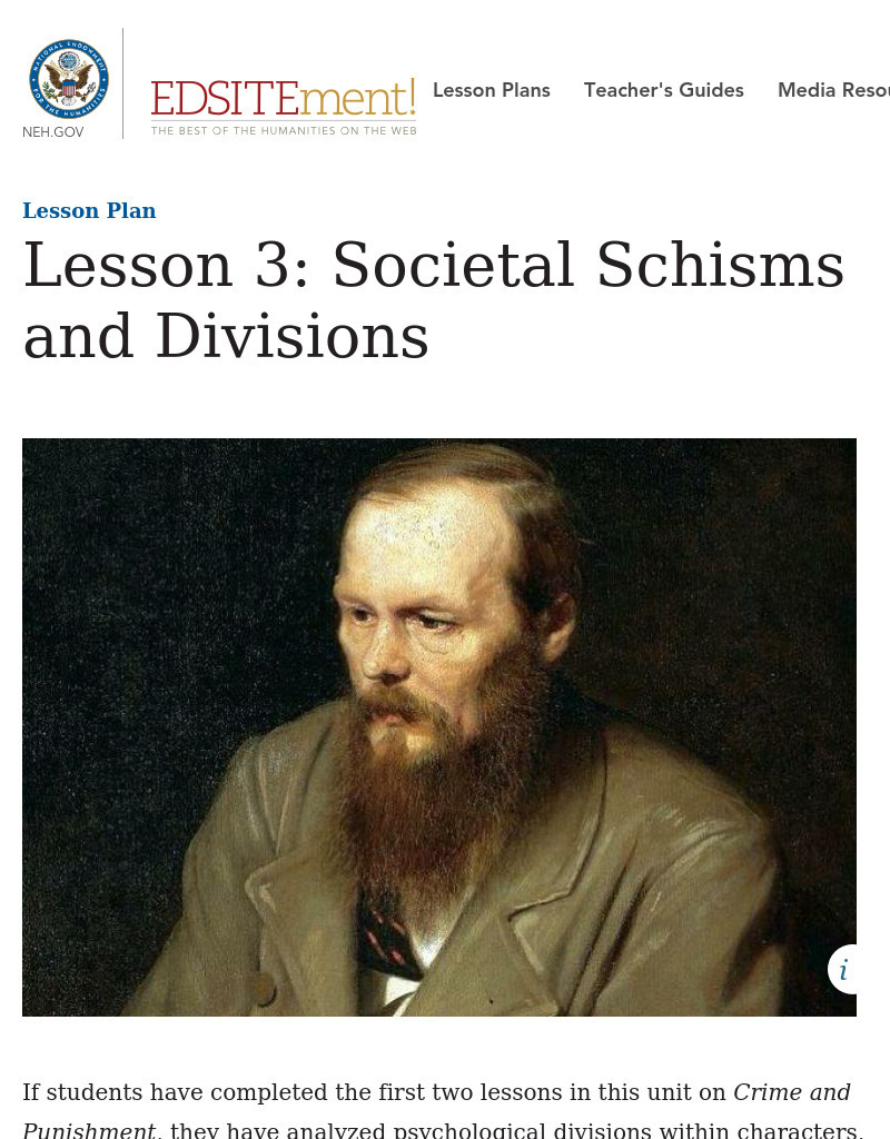 Societal Schisms and Divisions Lesson Plan