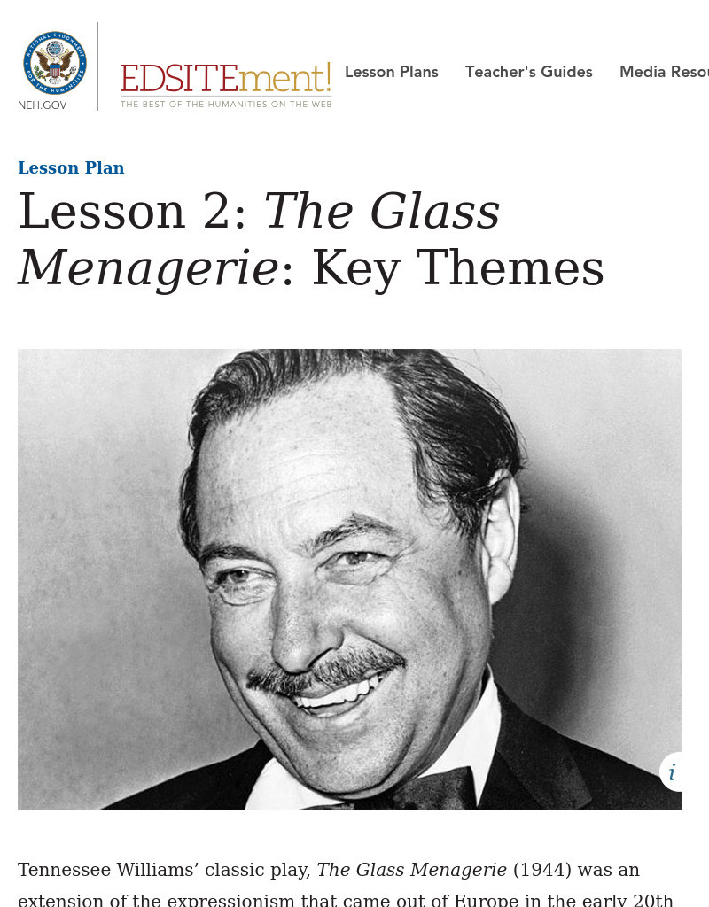 The Glass Menagerie: Key Themes Lesson Plan
