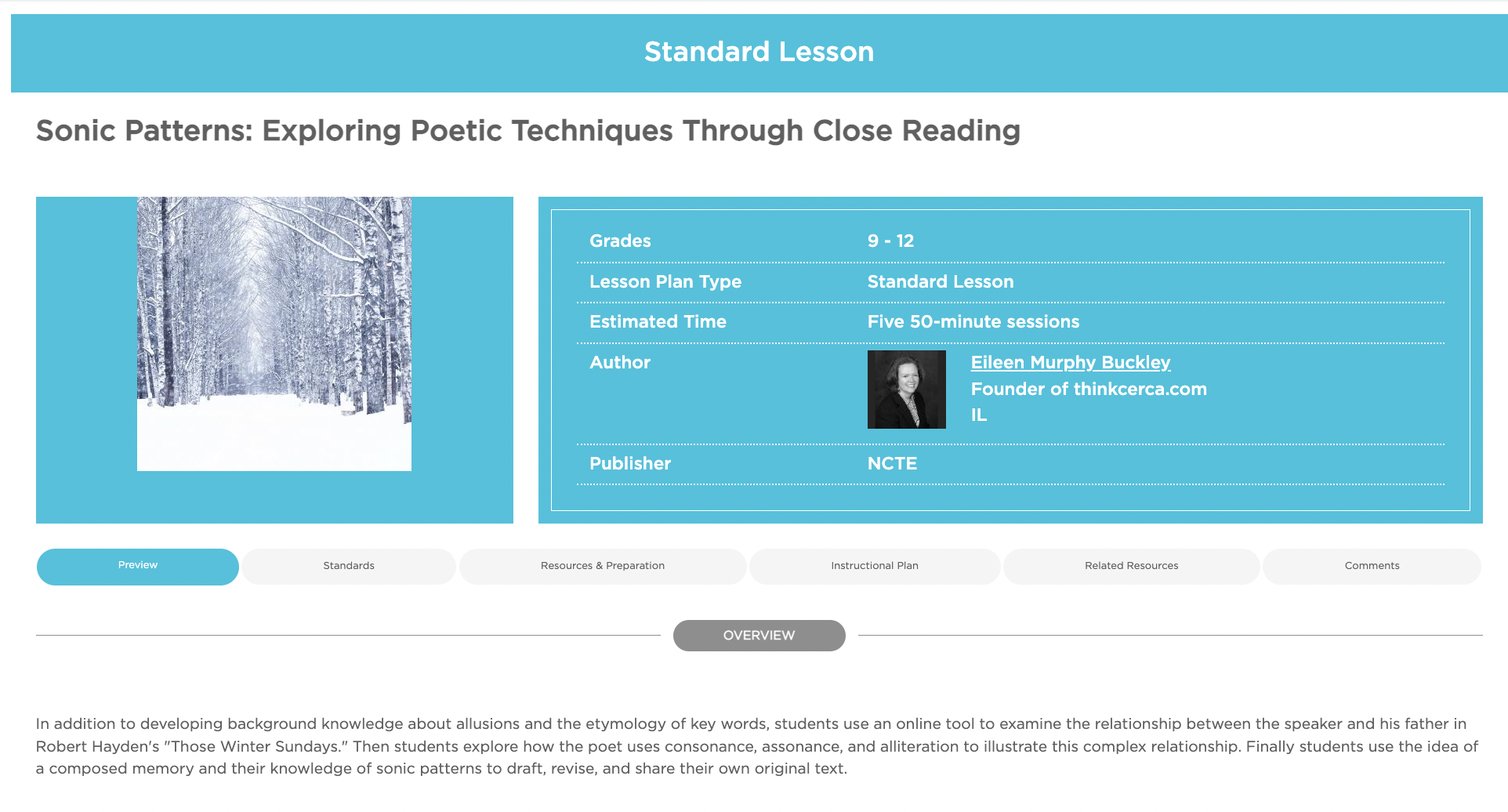 Sonic Patterns: Exploring Poetic Techniques Through Close Reading Lesson Plan