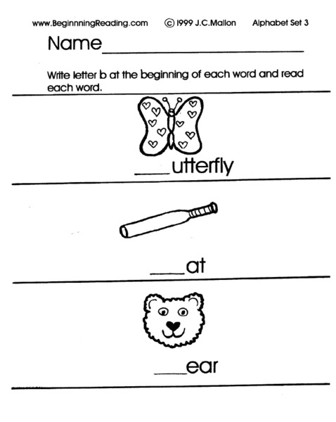 Letter B Worksheet