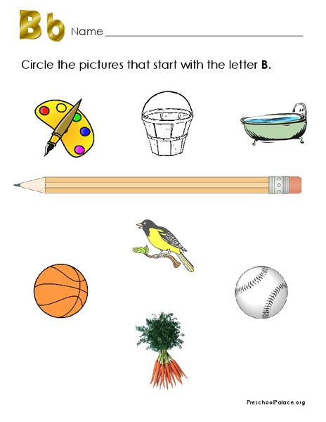 Letter B Lesson Plan