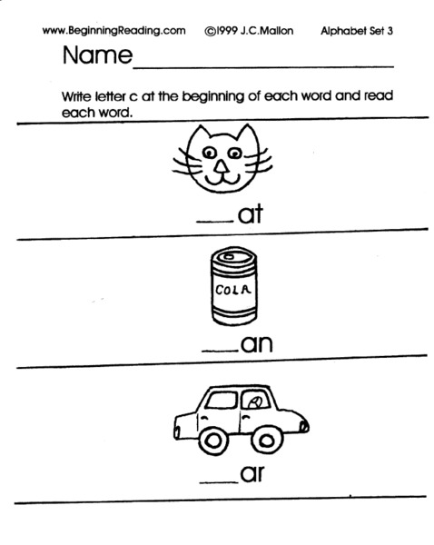 Letter C Worksheet