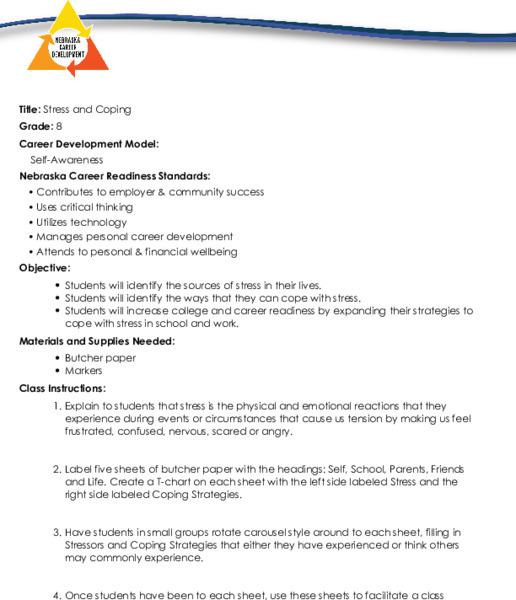 Stress and Coping Lesson Plan