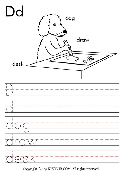 Letter Dd Worksheet