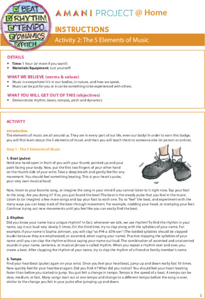 The 5 Elements of Music Activity