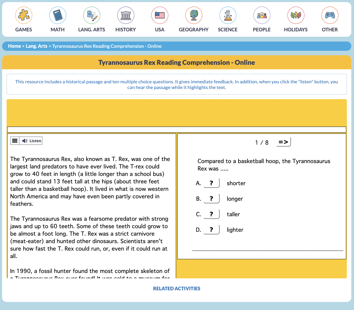 Tyrannosaurus Rex Interactive
