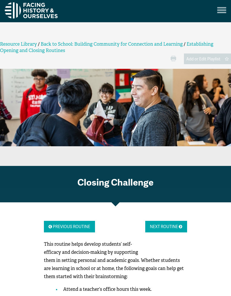 Closing Challenge Activity