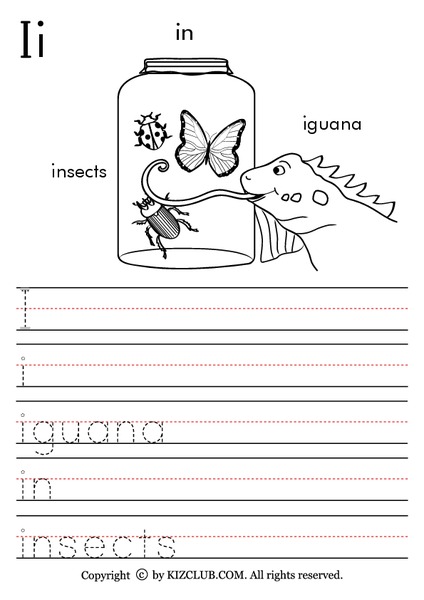 Letter I Worksheet