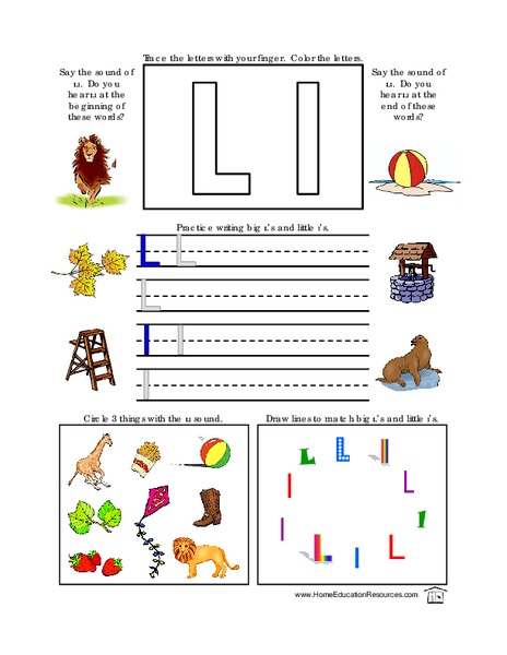 Letter L Worksheet