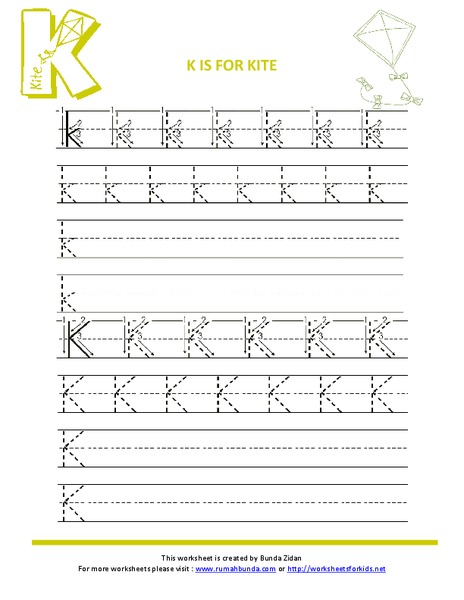 Letter k Worksheet