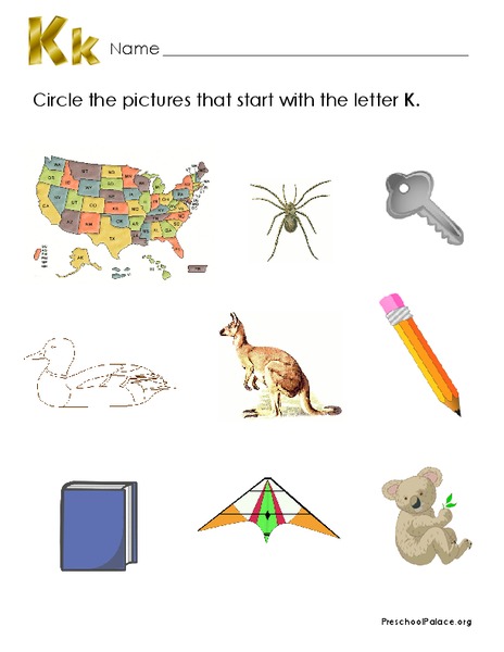 Letter K Lesson Plan