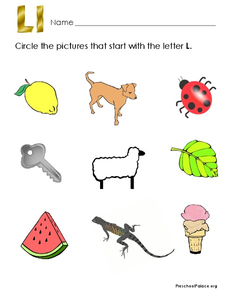 Letter L Lesson Plan